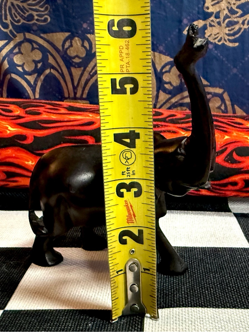 Hand Carved Wooden MCM Elephant Figurine - Picture 9 of 10